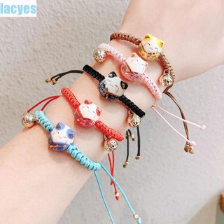 Vòng đeo tay chỉ đỏ may mắn đính chuông thời trang dành cho nữ