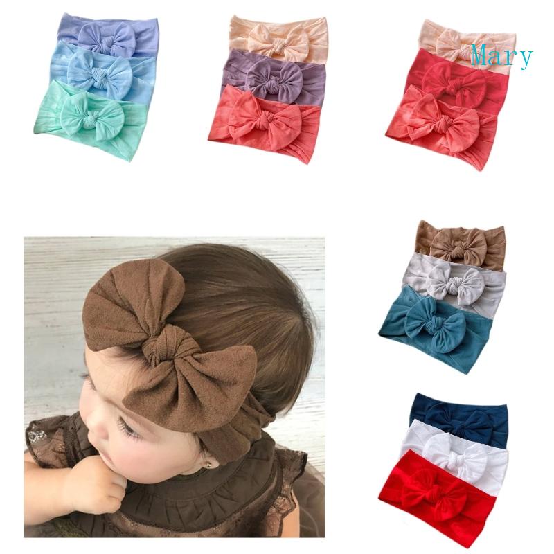 Băng Đô Đội Đầu Bằng Nylon Mềm Co Giãn Dành Cho Bé