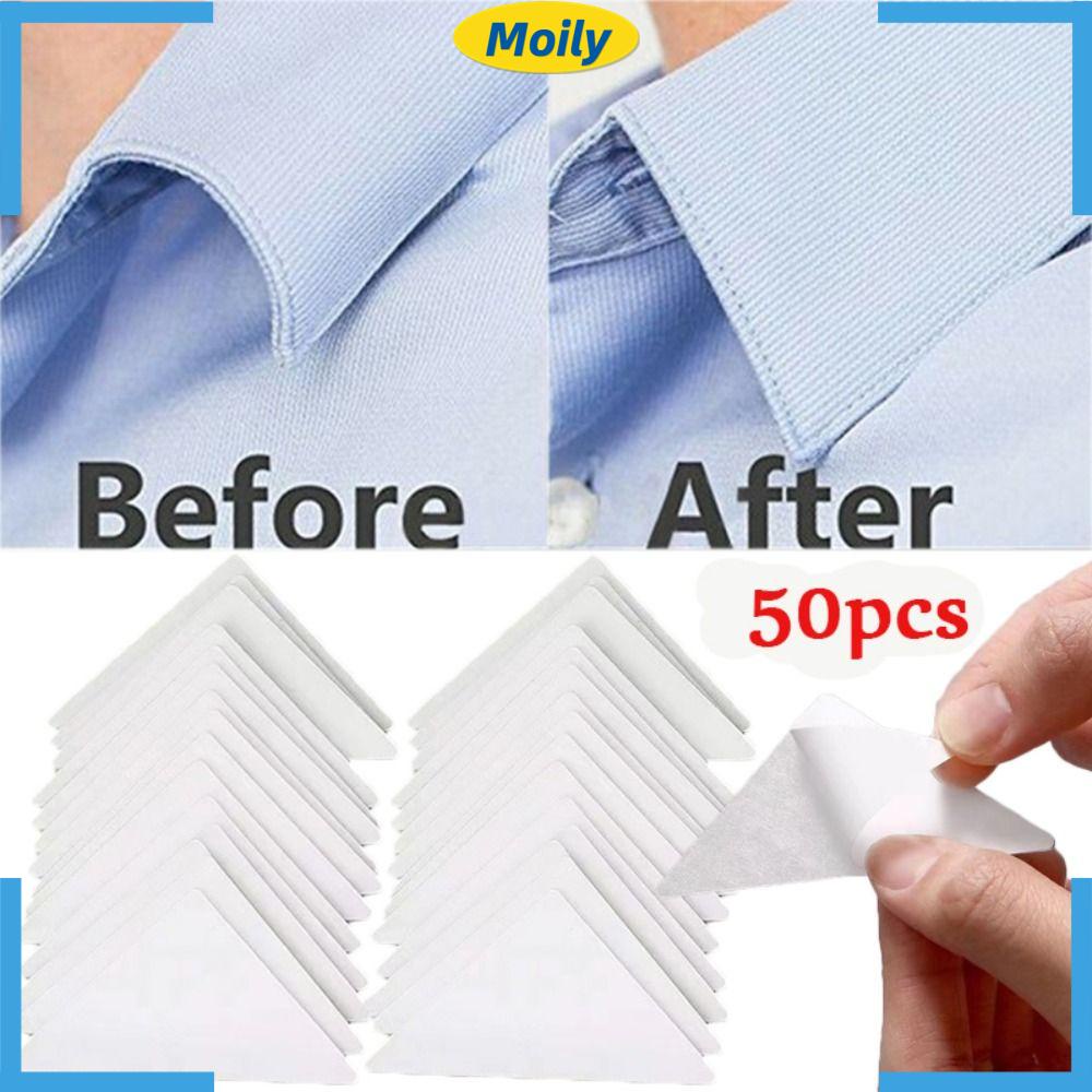 Bộ 50 Miếng Dán Cố Định Cổ Áo Bằng PVC Dành Cho Nam Nữ