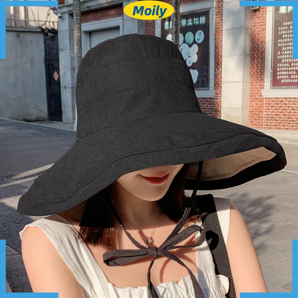 MOILYVN Mũ Tai Bèo Chống Nắng Hai Mặt Thời Trang Mùa Hè