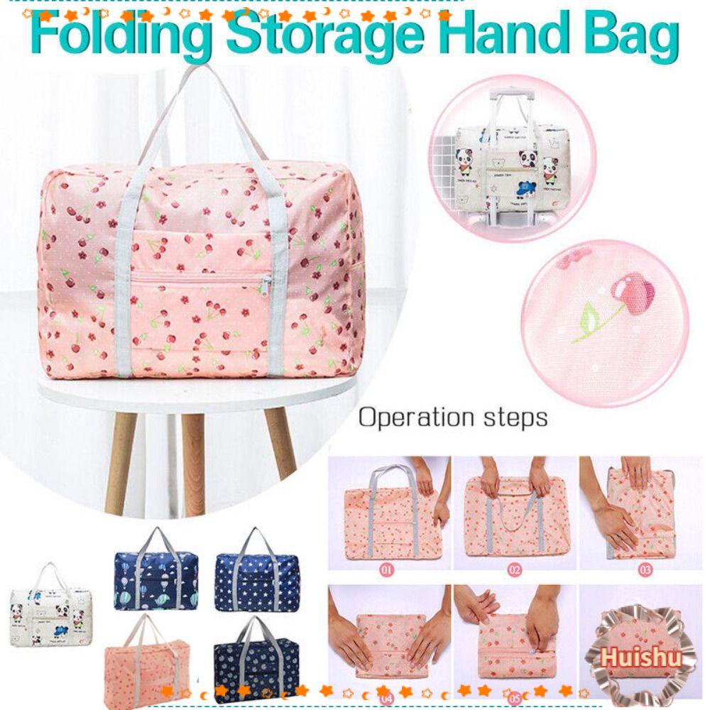 HS Túi Vải Oxford Đựng Hành Lý Có Thể Gấp Gọn Tiện Dụng Khi Đi Du Lịch