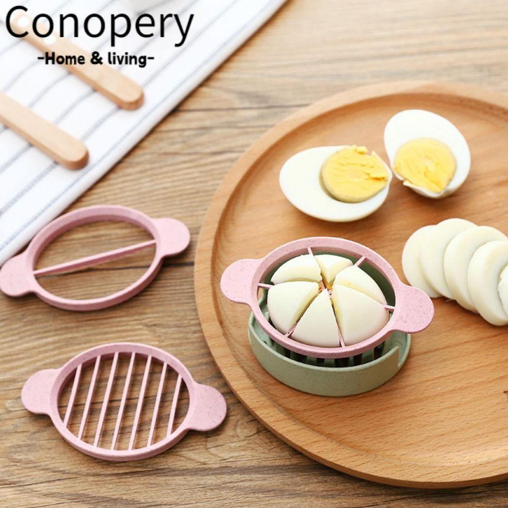 CONOPERYDụng Cụ Cắt Trứng Luộc 3 Trong 1 Đa Năng Bằng Nhựa Cứng