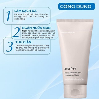 Sữa rửa mặt Innisfree Tro Núi Lửa/ Trà Xanh 150ml