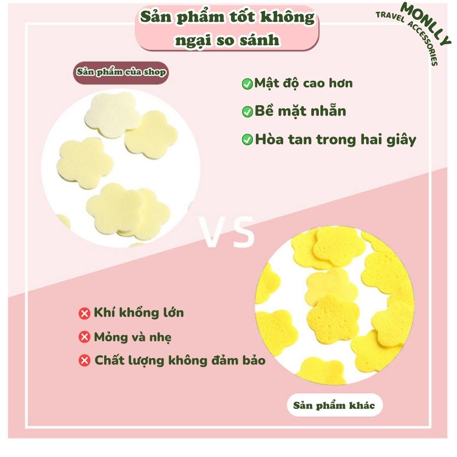 Xà Phòng Giấy Rửa Tay Hình Cánh Hoa, Thuận Tiện Cho Đi Du Lịch, Đi Ra Ngoài-Monlly Shop