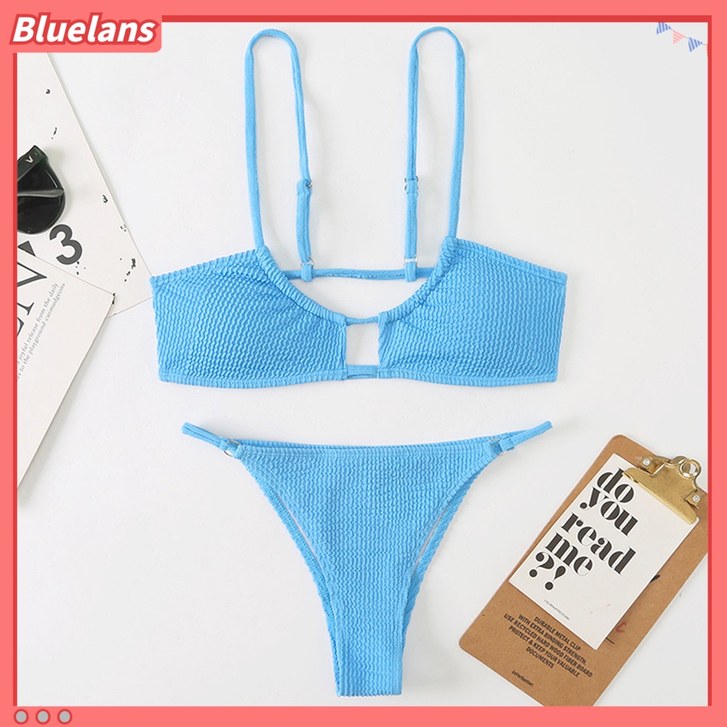 Bộ Bikini 2 Mảnh Màu Sắc Thời Trang Gợi Cảm Cho Nữ