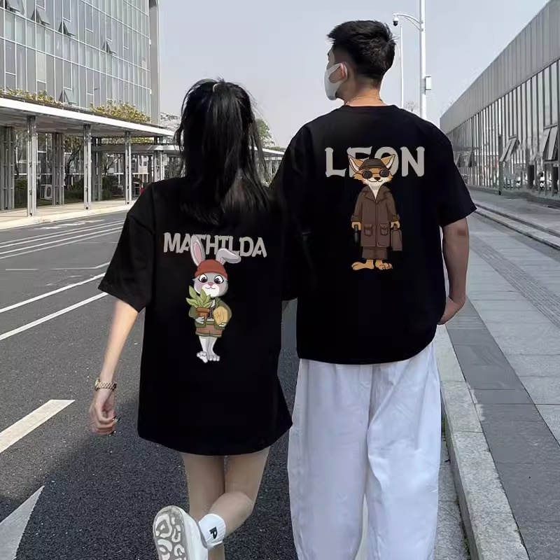 NRVP Áo Thun 100% Cotton Tay Ngắn In Họa Tiết Hoạt Hình Phong Cách Hàn Quốc Dành Cho Nữ
