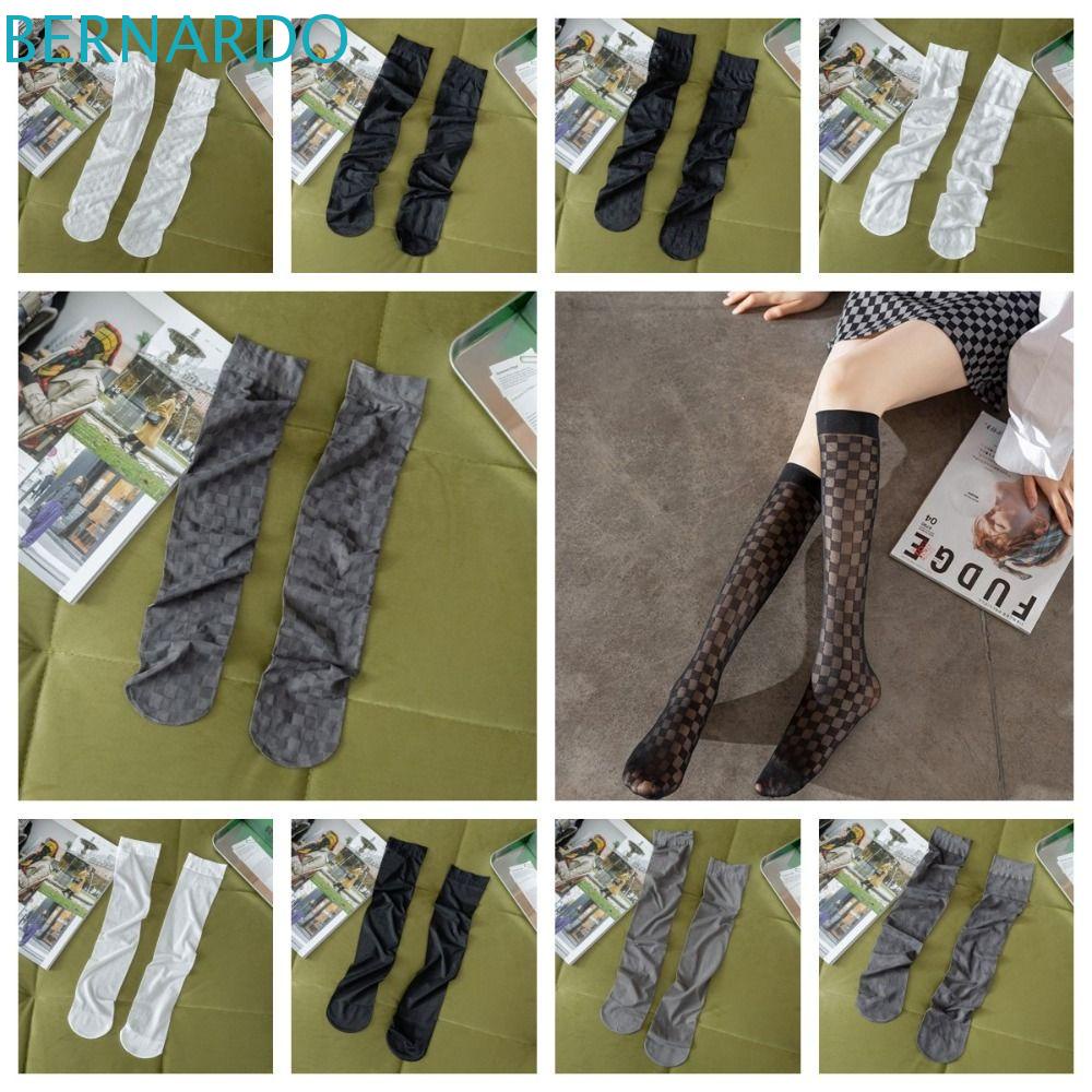 Vớ Dài Tới Bắp Chân Họa Tiết Caro Thời Trang Mùa Hè Phong Cách Anh Quốc Dành Cho Nữ