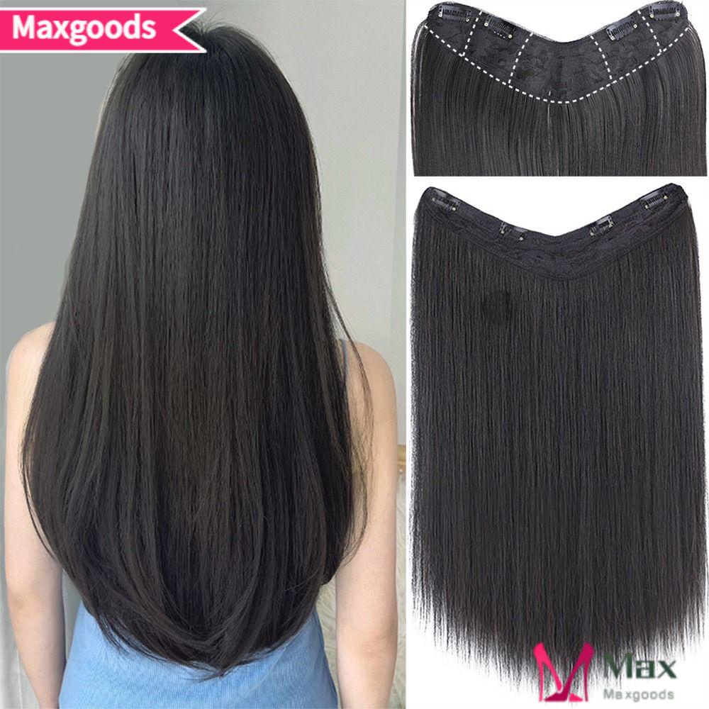 MAXG Bộ Tóc Giả Xoăn Dài 4 Kẹp Thời Trang Dành Cho Nữ