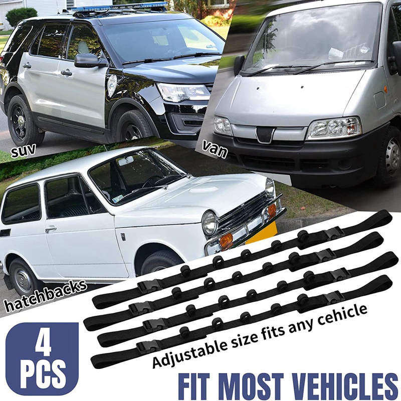 Set 4 Dây Đai Nylon Giữ Cần Câu Cá Trên Nóc Xe Hơi Có Thể Điều Chỉnh