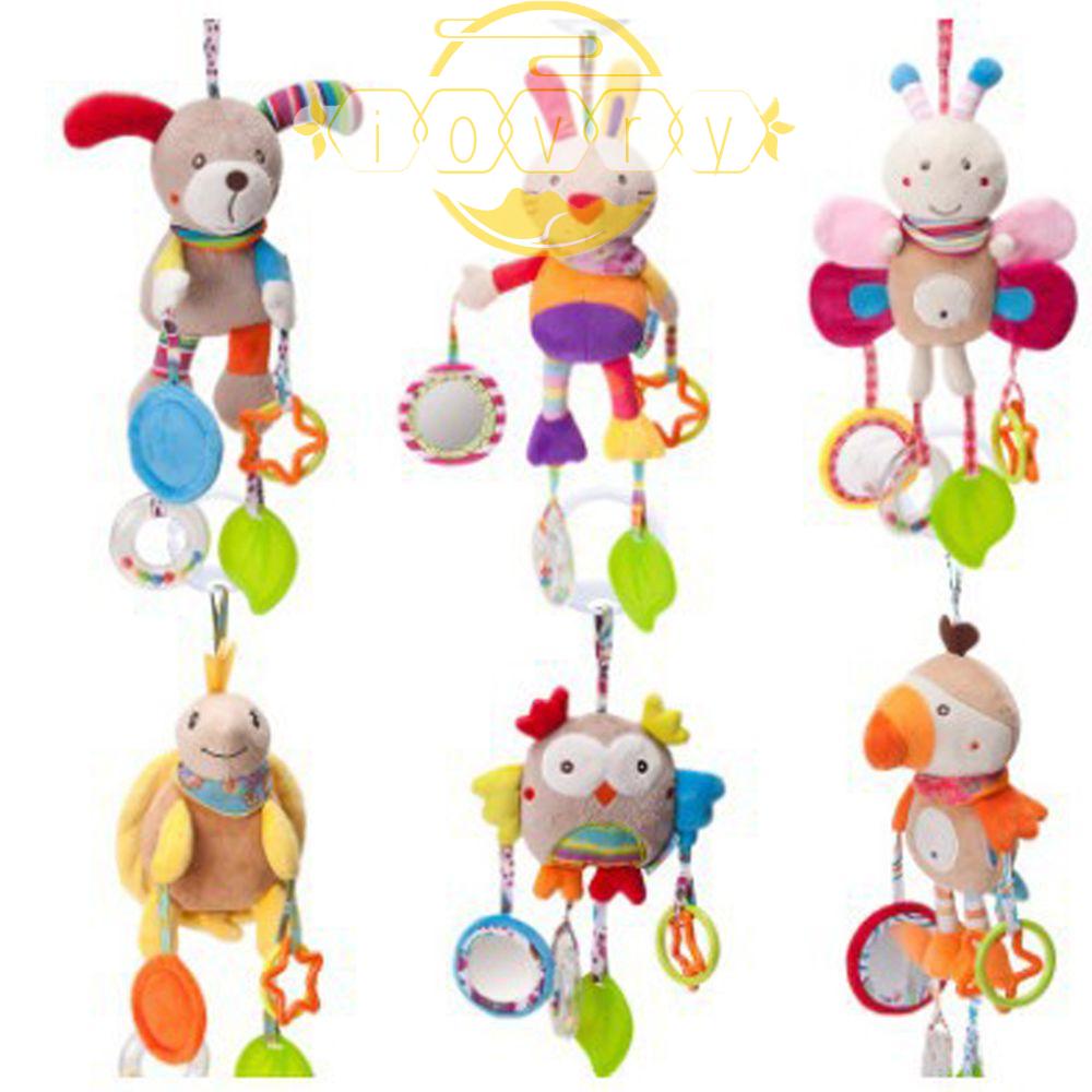 IVORY Đồ Chơi Lục Lạc Hình Thỏ Nhồi Bông Gắn Xe Đẩy Em Bé 0-12 Tháng Tuổi