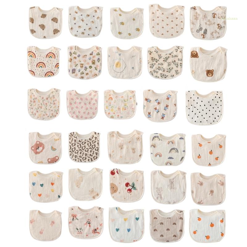 Khăn Lau Nước Bọt Hình Chữ U Chất Liệu Cotton Thấm Hút Tốt Tiện Dụng Cho Bé