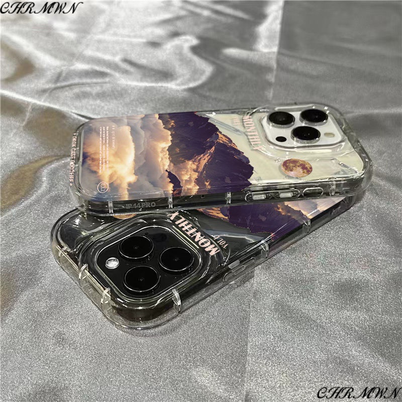 Ốp Điện Thoại Mềm Trong Suốt In Hình Núi Tuyết Cho Iphone 14Promax 1312 / 11 7 / 8plus xr /ins IPYS