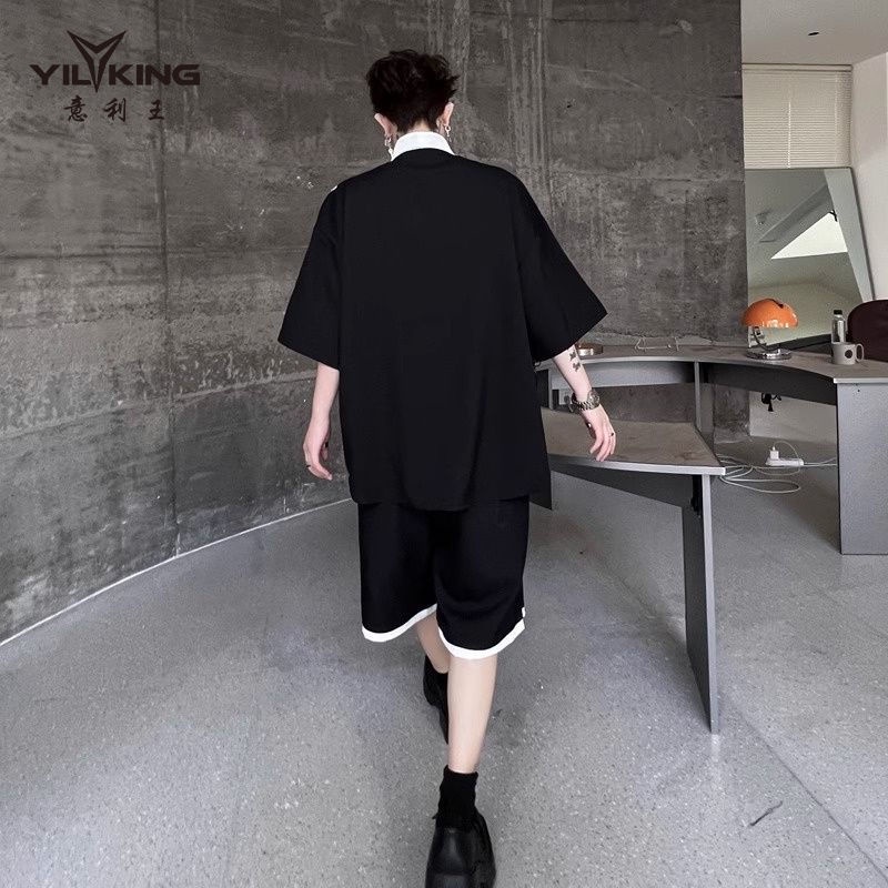 Áo Sơ Mi Tay Ngắn Dáng Rộng Thời Trang Mùa Hè 2023 Sang Trọng Cho Nam