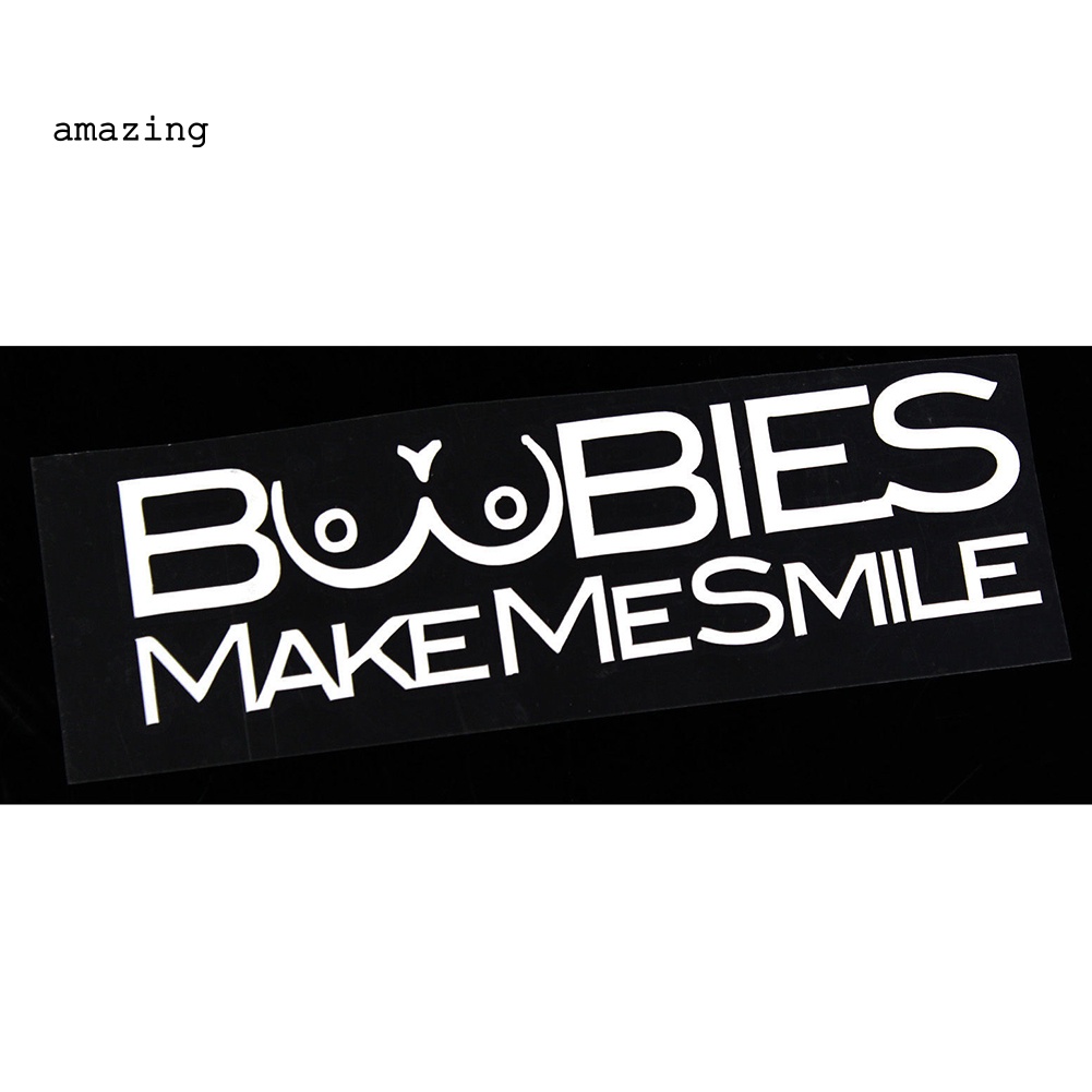 FENDER Miếng Dán Phản Quang In Chữ Make Me Smile Vui Nhộn Trang Trí Tấm Chắn Bùn Xe Hơi / Xe Tải