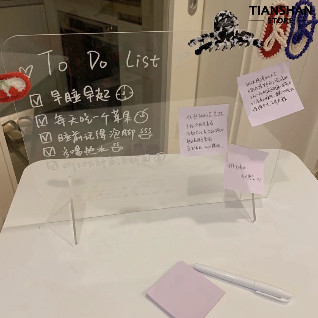 Tianshan Bảng Ghi Chú Bằng acrylic Trong Suốt Có Thể Xóa Được