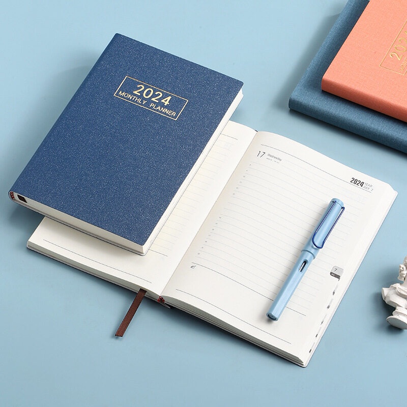 2024 A5 Lịch trình Pearlescent Kế hoạch hàng ngày Máy tính xách tay Nhật ký Notepad Văn phòng phẩm
