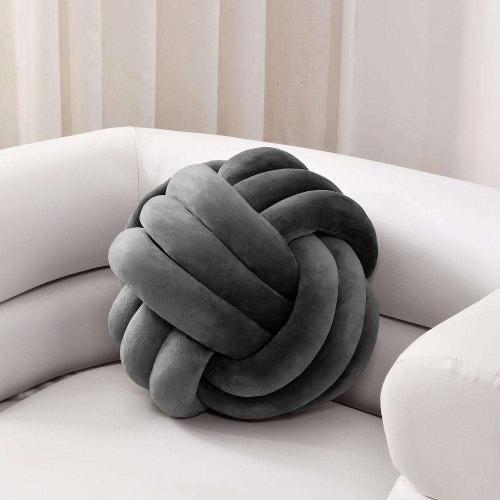 Gối Tròn Thắt Nút Mềm 8 Inch Hiện Đại Cho Ghế Sofa