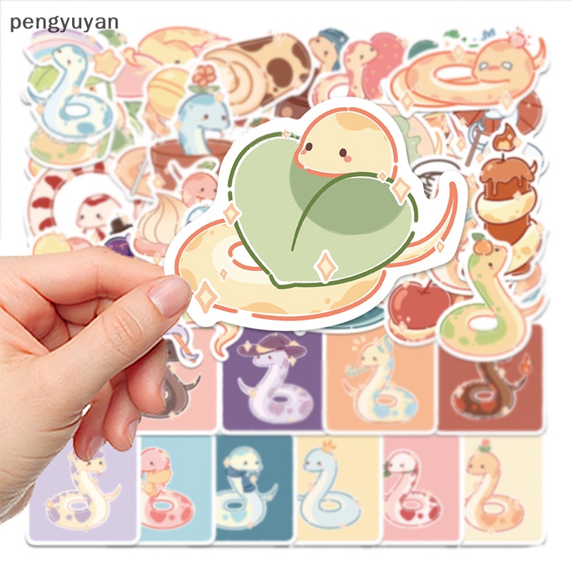 Bộ 50 Miếng Dán Trang Trí Xe Hơi Họa Tiết Hoạt Hình &amp; Động Vật Graffiti DIY