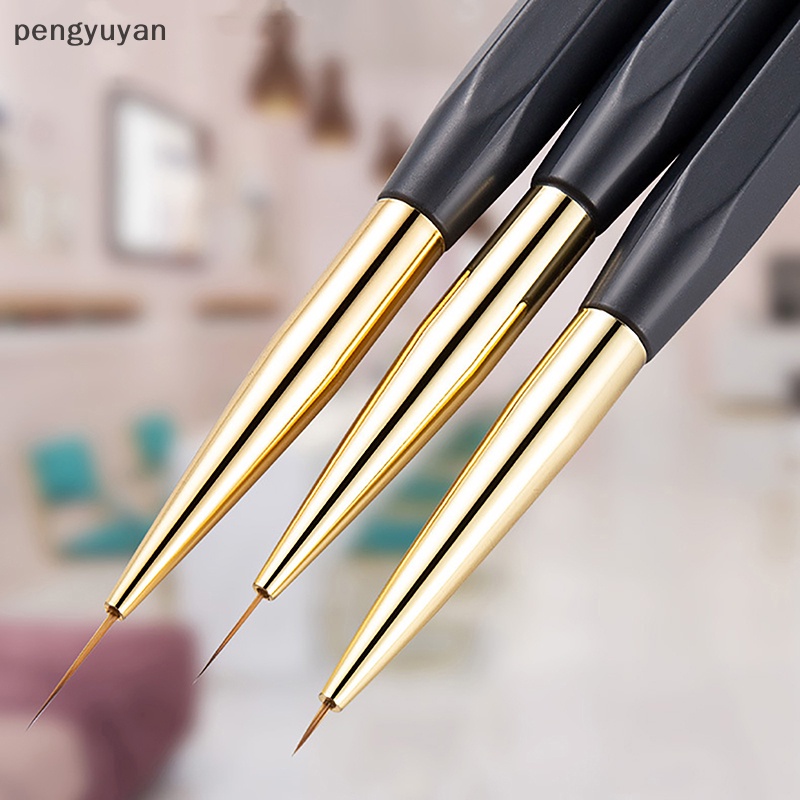 Bộ 3 Bút Vẽ Móng Tay Nghệ Thuật Gel UV