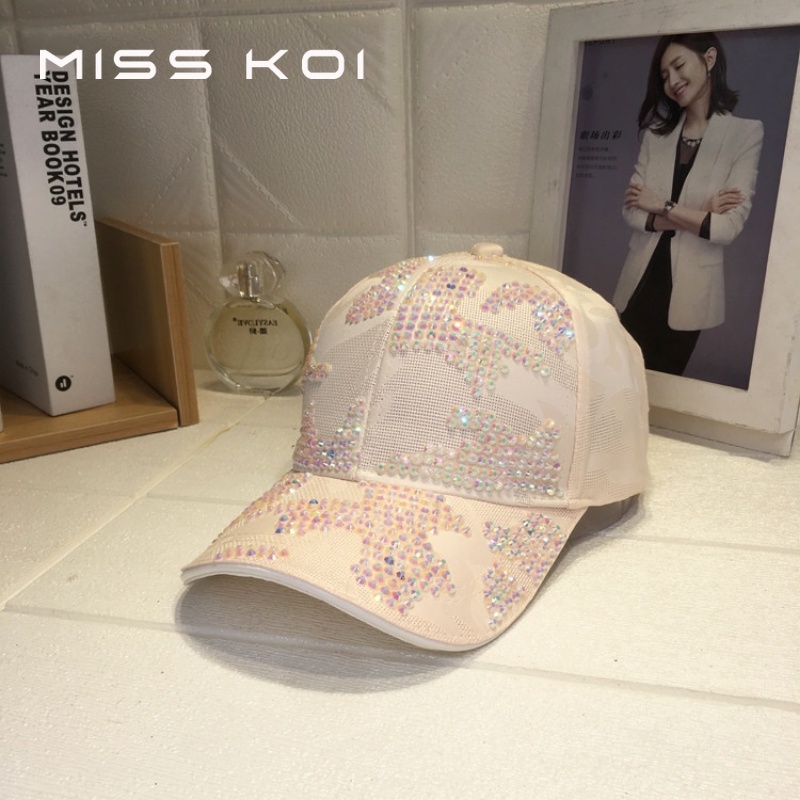 Mũ Lưỡi Trai Màu Đen Họa Tiết Rằn Ri Đính Đá Phong Cách Hip Hop Hàn Quốc Thời Trang Xuân Thu Cho Nữ