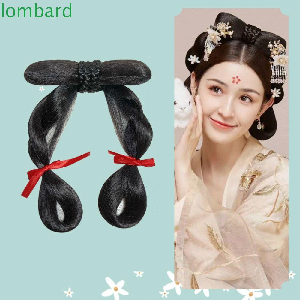 LOMBARD Tóc Giả Mềm Mại Tự Nhiên Hóa Trang Hán Phục Phong Cách Trung Hoa Cổ Điển