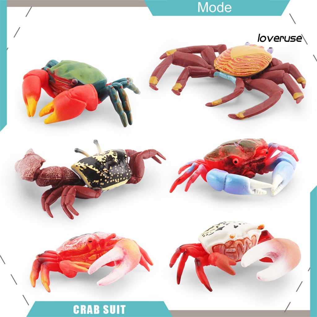 Mô Hình Đồ Chơi Chú Cua Biển Bằng PVC Trơn Trang Trí Bàn Làm Việc