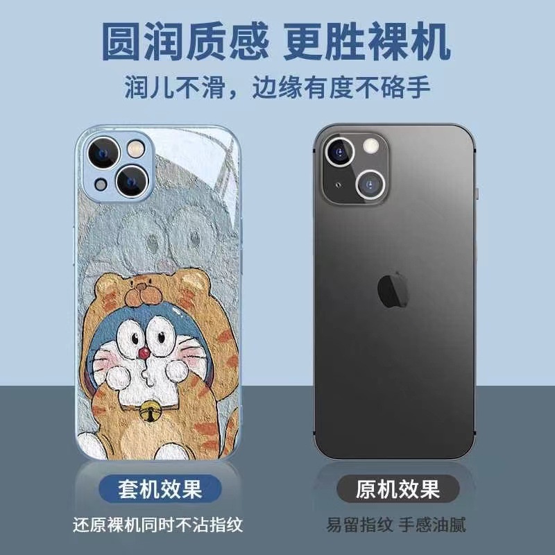 Ốp Điện Thoại Mặt Kính In Hình Mèo Dingdang Cho IPhone 13promax 14 12 11 7 8 Plus 13promax