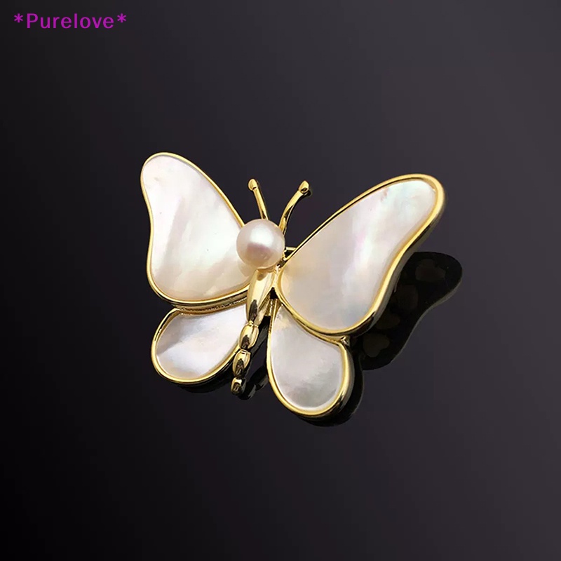 Ghim Cài Áo Hình Bướm Đính Ngọc Trai Giả Thời Trang Mùa Hè Cho Nữ Mới