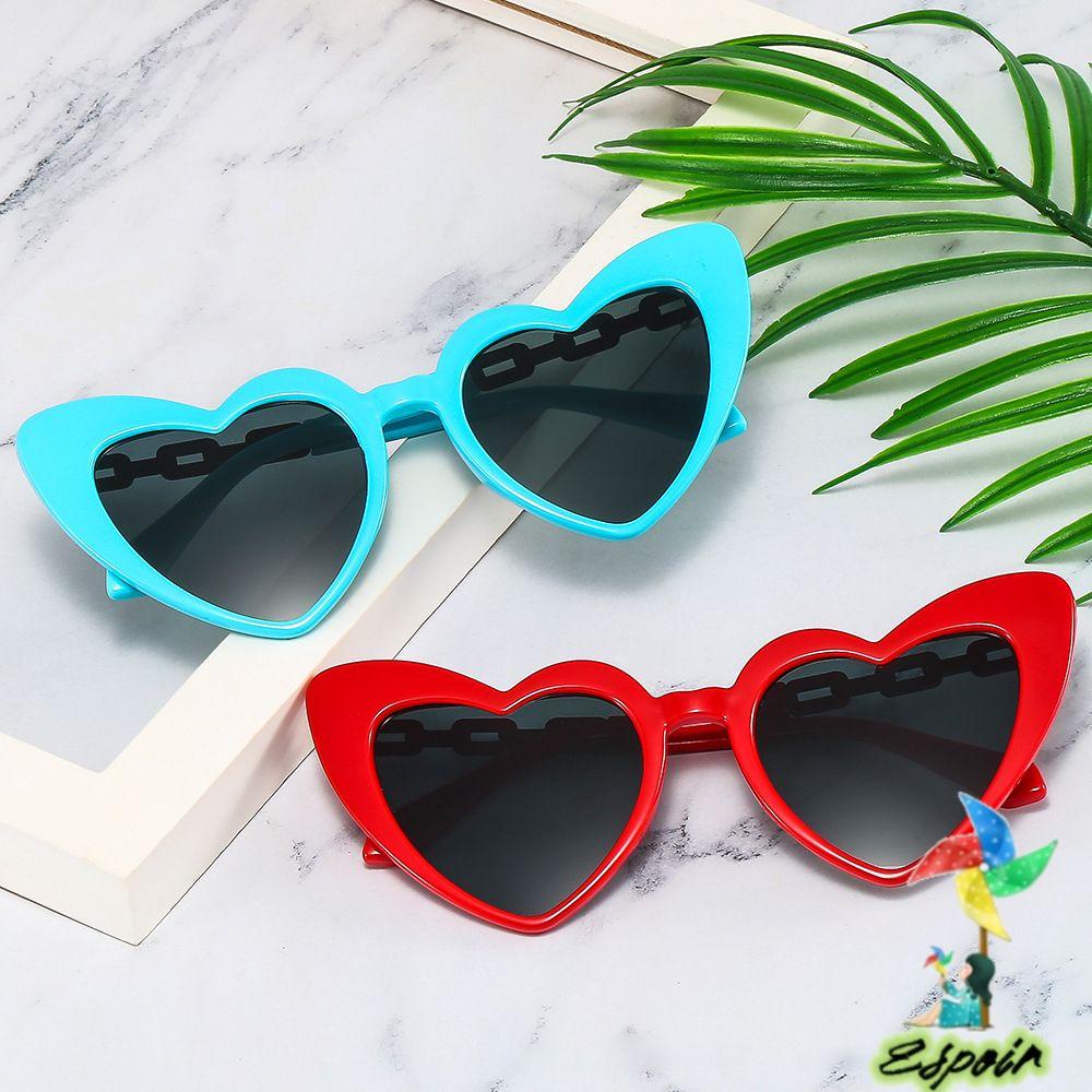 ESPO Kính Mát Gọng Kim Loại Hình Trái Tim Thời Trang