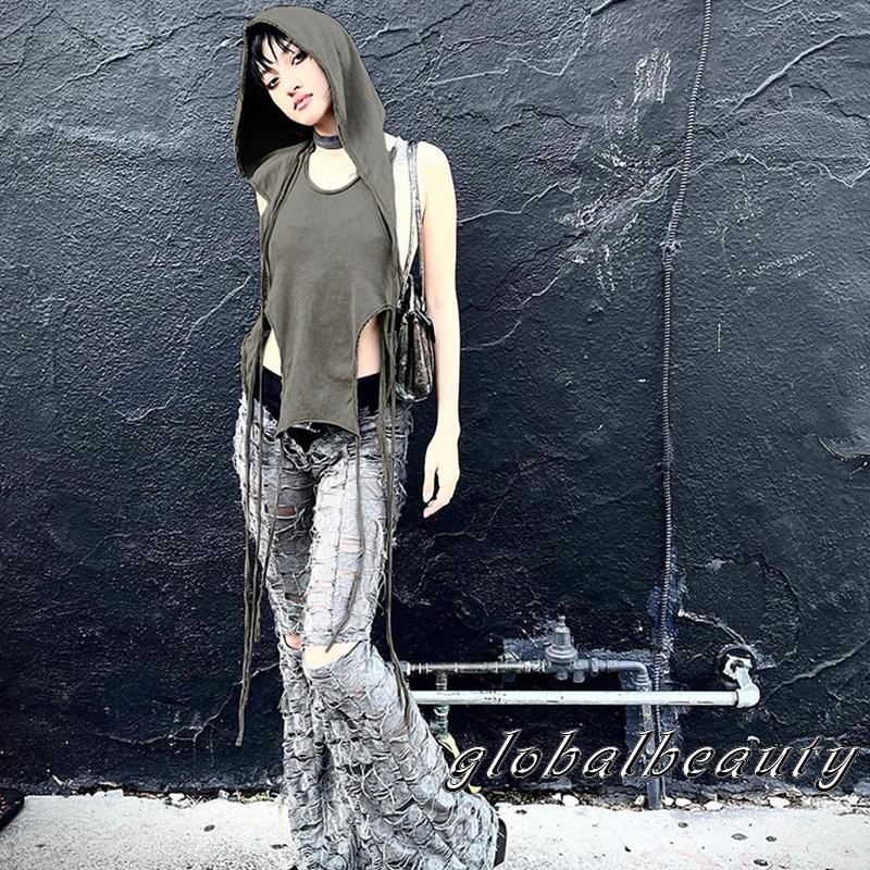 Áo Sát Nách Cổ Yếm Giả Hai Lớp Màu Sắc Trơn Thời Trang Mùa Hè Cho Nữ