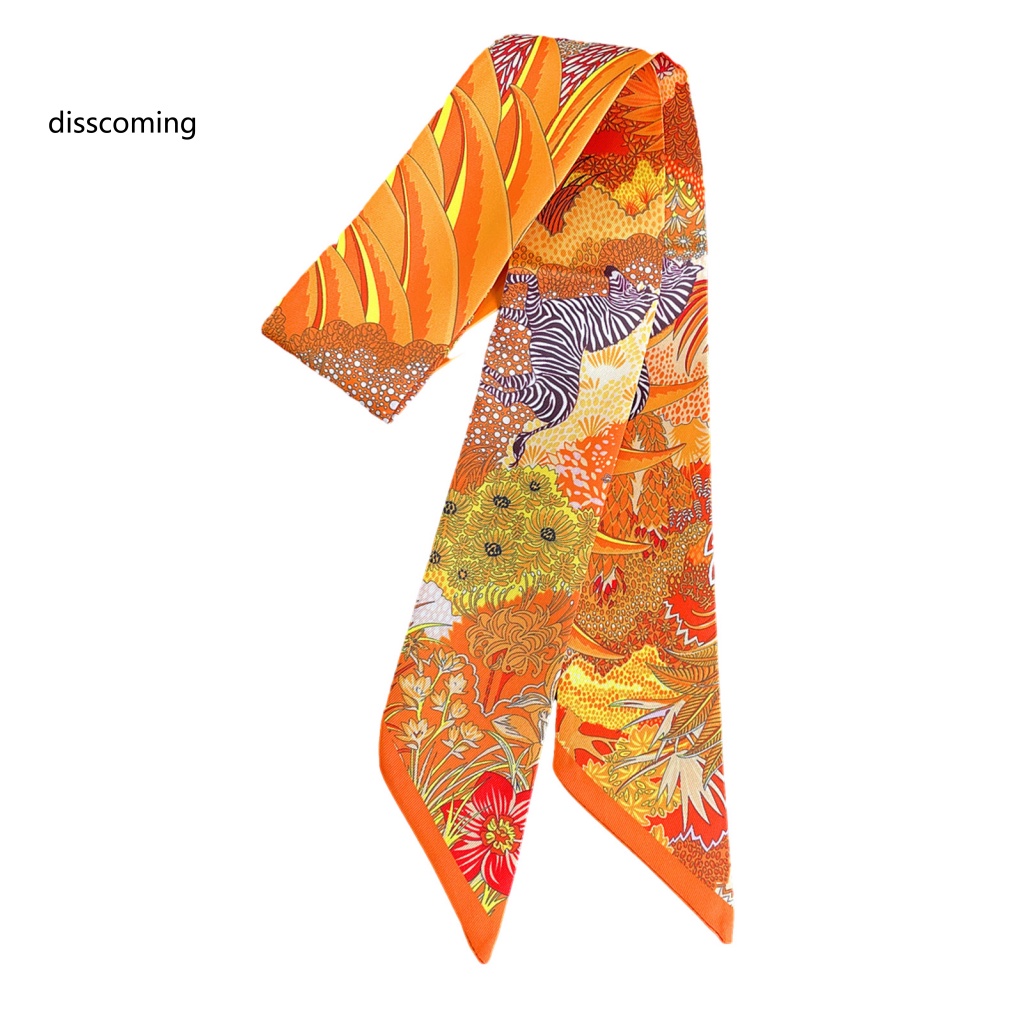 Băng Đô SL SL SL SL| Khăn Choàng Lụa Sang Trọng In Họa Tiết Hoa Nhiều Màu Sắc Kèm Túi Đeo Cổ Mịn Màng Dễ Lên Màu Cho Nữ