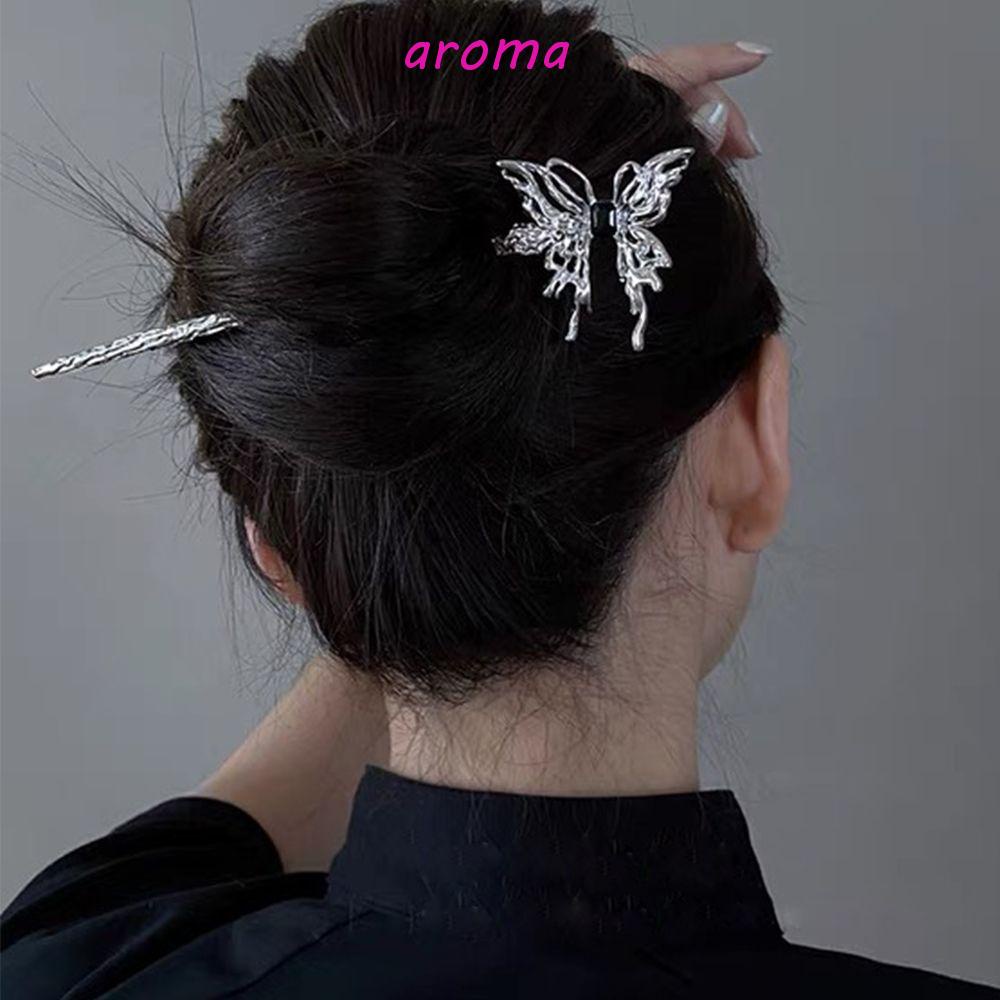 AROMA Trâm Cài Tóc Bằng Hợp Kim Phong Cách Retro Thanh Lịch Cho Nữ