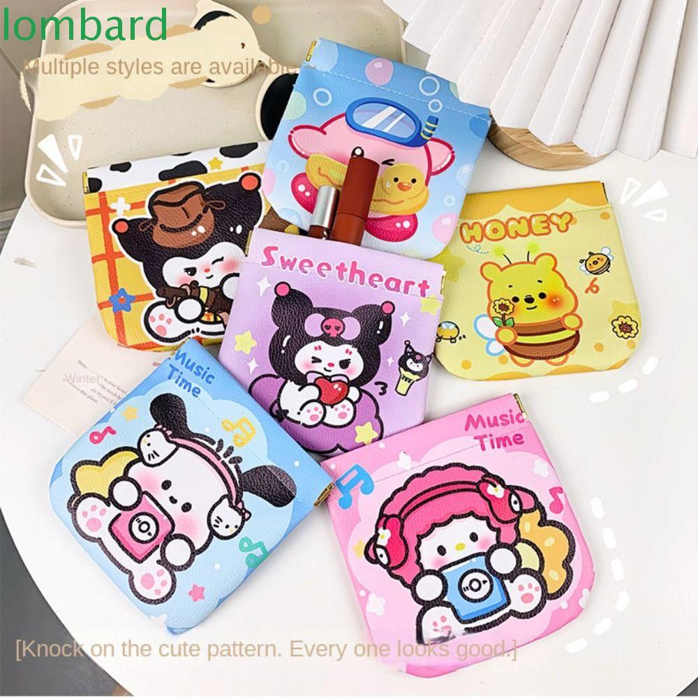 Túi Đựng Mỹ Phẩm / Trang Sức Bằng Da PU Họa Tiết Hoạt Hình Dễ Thương Tiện Dụng Mang Theo Du Lịch