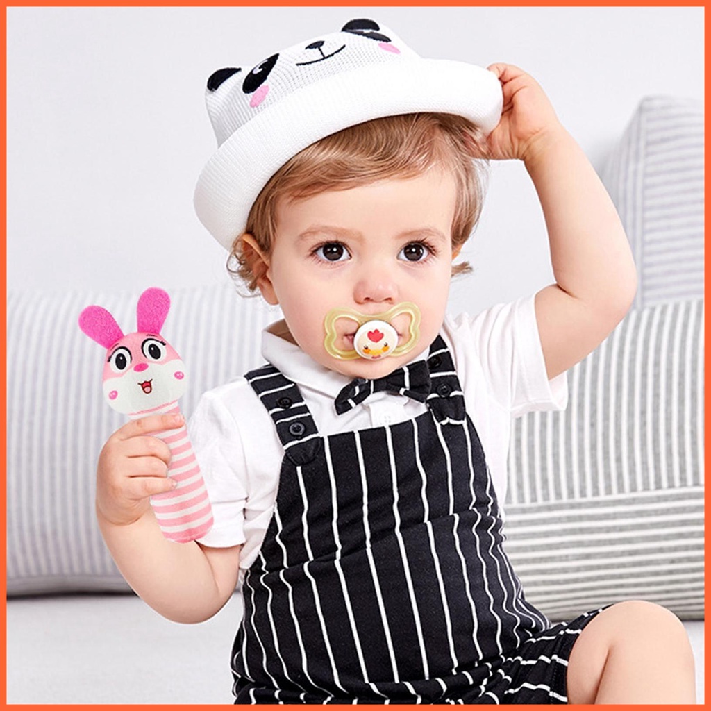 Đồ Chơi Lục Lạc Cầm Tay Hình Động Vật Nhồi Bông Cho Bé 3 6 9 Tháng Tuổi