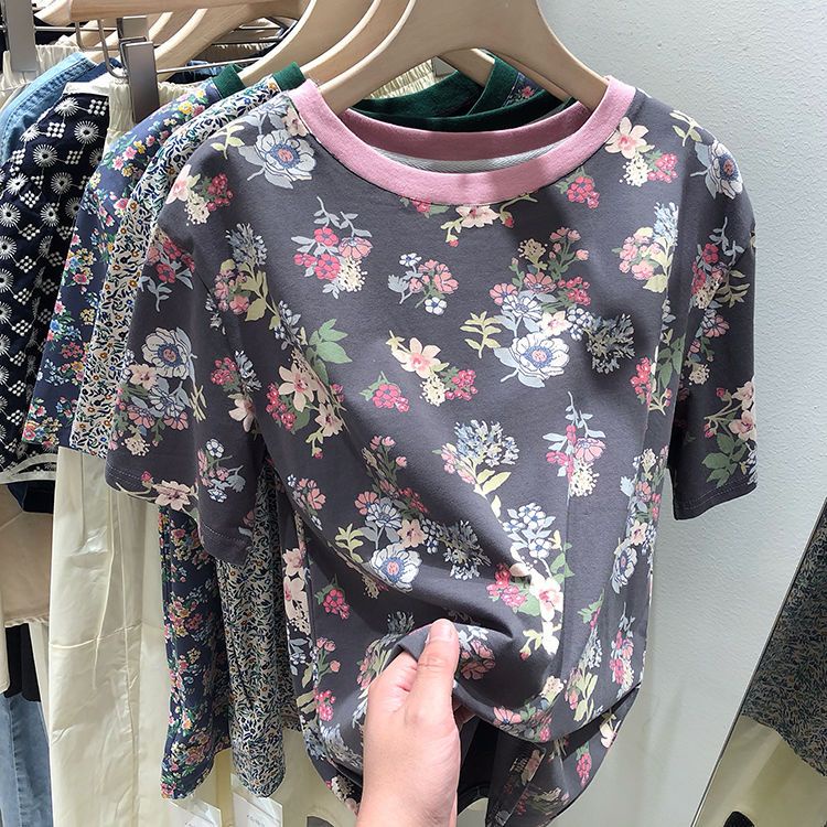 Áo Thun Tay Ngắn Dáng Ôm In Họa Tiết Nhiều Màu Thời Trang Mùa Hè Cho Nữ