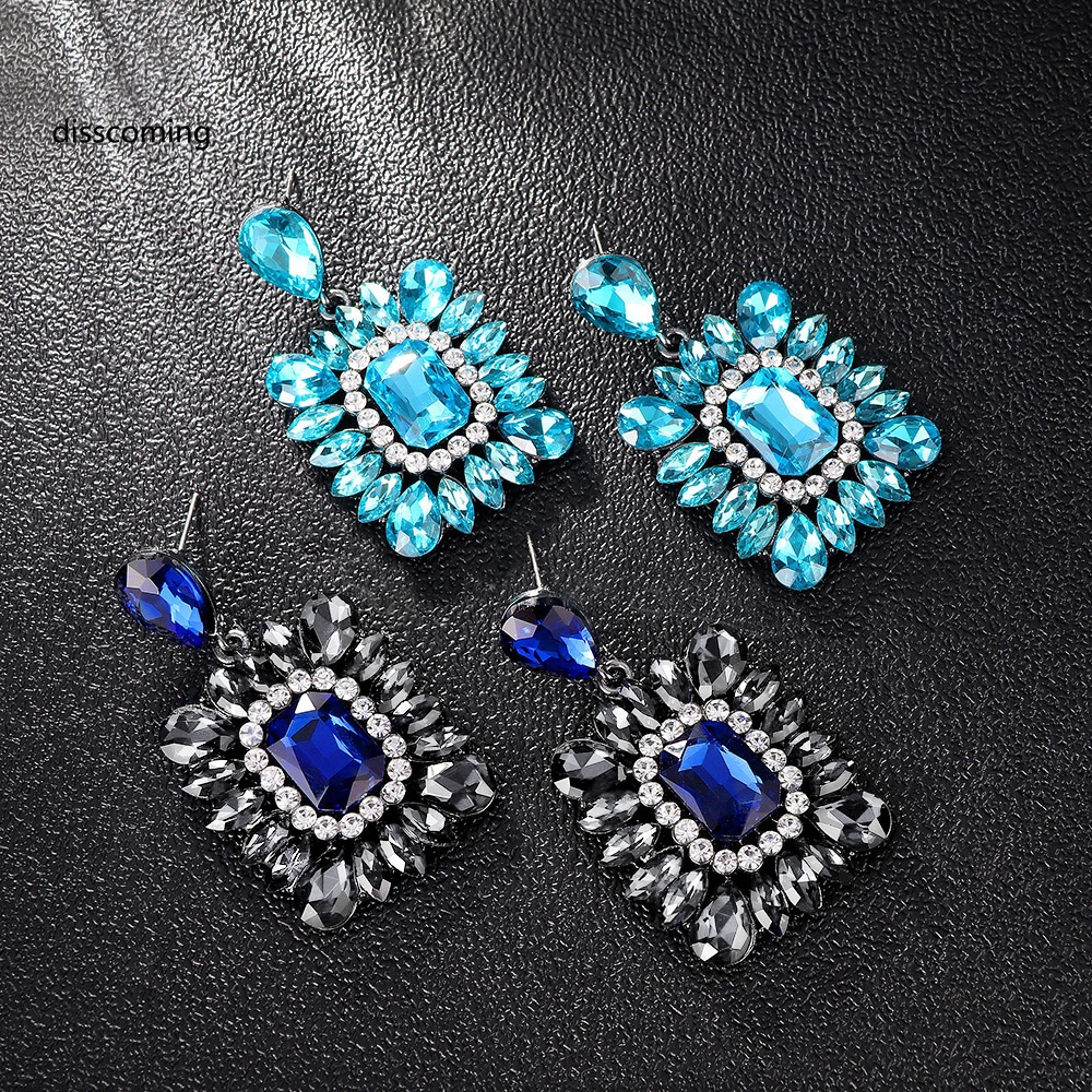 Áo Thun Tay Ngắn In Chữ SL| Bông Tai Hình Vuông Phong Cách Âu Mỹ Thời Trang Cho Nữ