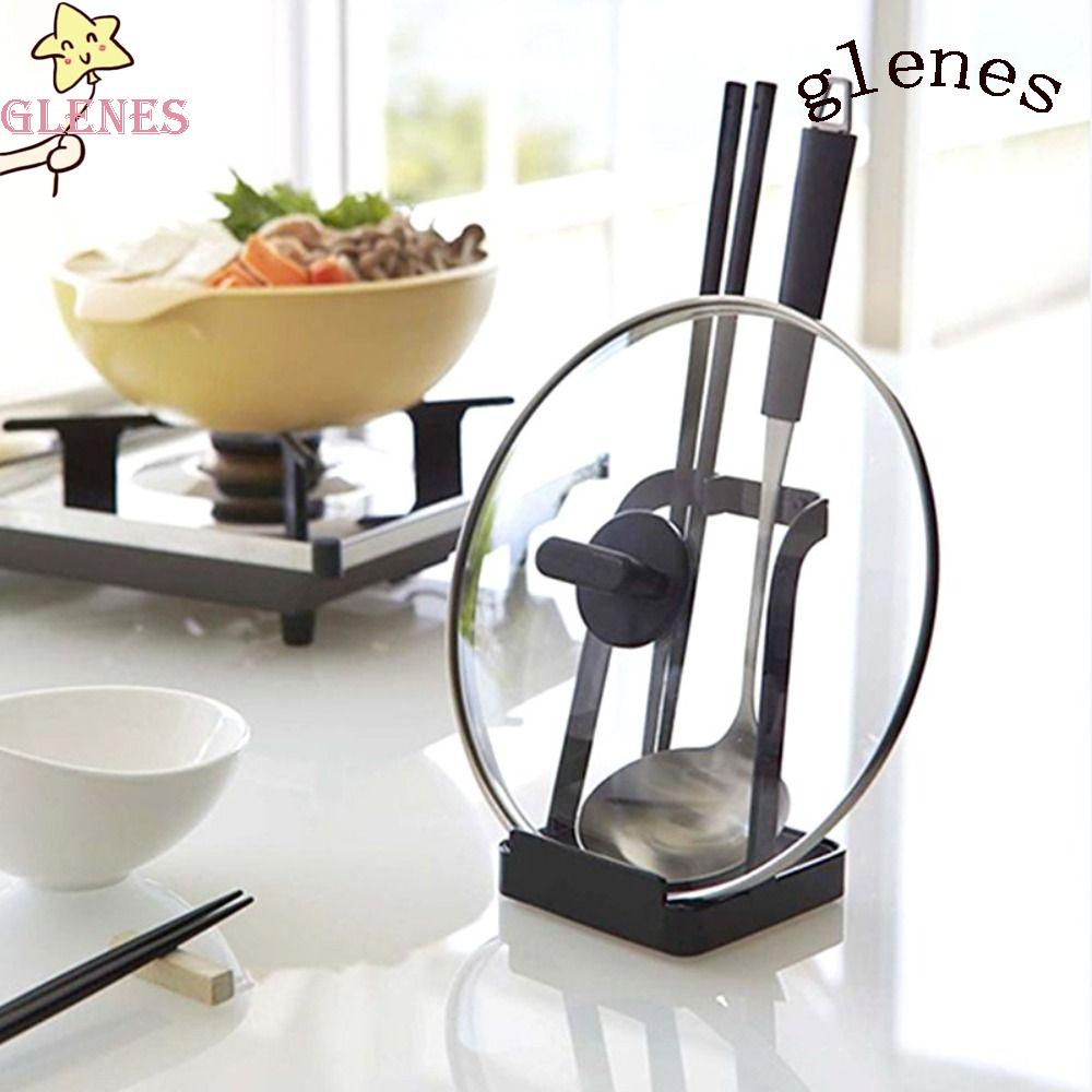 GLENES 1 Giá Đỡ Nắp Nồi / Muỗng Bằng Kim Loại Thiết Kế Đơn Giản Siêu Bền Tiện