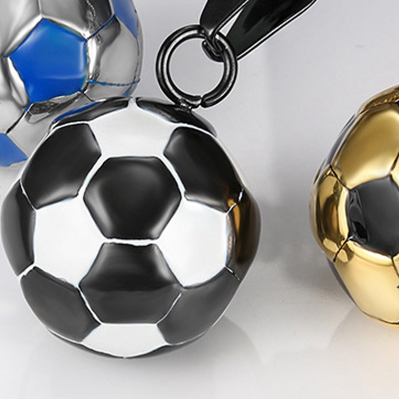 Ygt Vòng cổ Thép Titan Mặt Hình Quả Bóng Đá Thời Trang Cho Nam Và Nữ