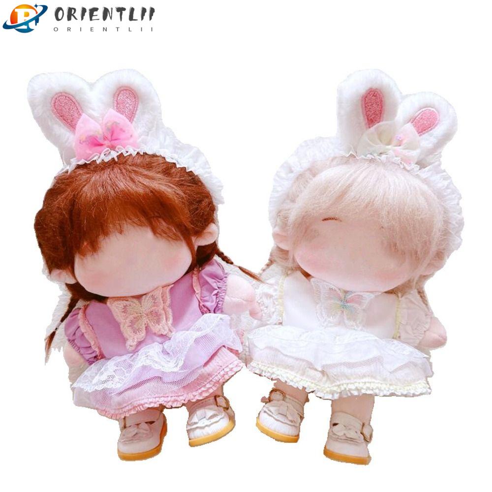 ORIENTLII Đồ Chơi Nhồi Bông Hình Tai Thỏ 20CM Cho Búp Bê