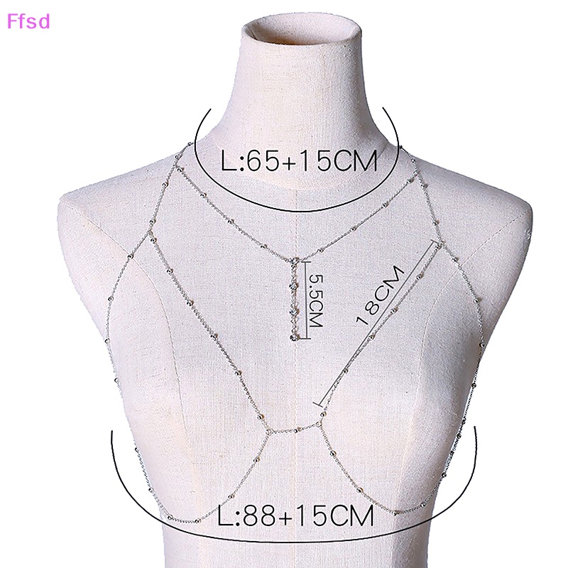 {Ffsd} Vòng cổ Cơ Thể Dạng Chuỗi Xích Đeo Trước Ngực / Ngực Trang Sức Quyến Rũ Cho Nữ Dự Tiệc Tối Bán Chạy * Bán Chạy