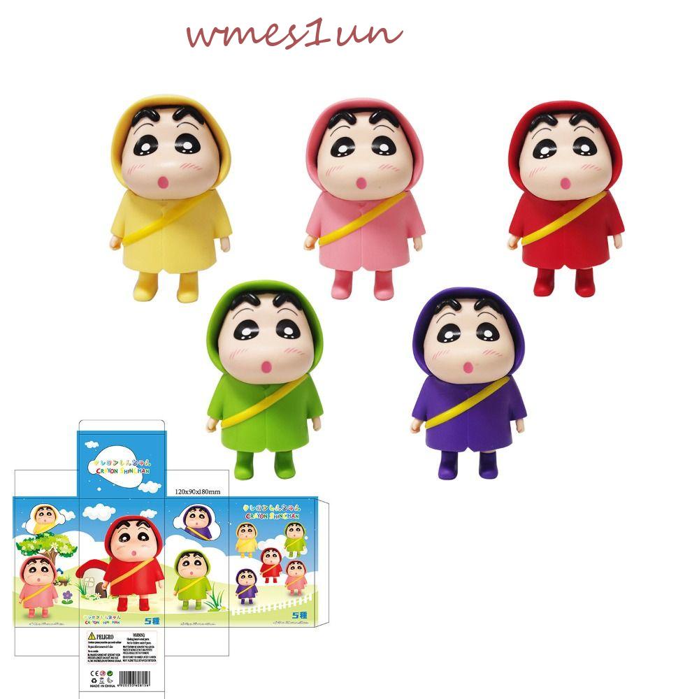 WMES15H Bộ 5 Đồ trang trí Shin-Chan Mini Bằng PVC Trang Trí Bánh Kem