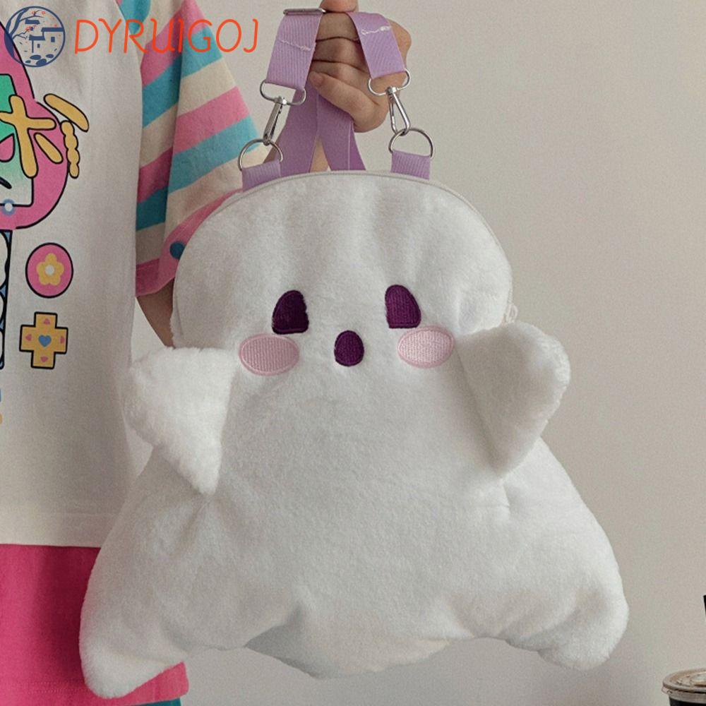 DYRUIDOJ Ba Lô Đeo Vai Cỡ Lớn Bằng Vải Bông Họa Tiết Hoạt Hình Ma Ngọt Ngào Cho Nữ