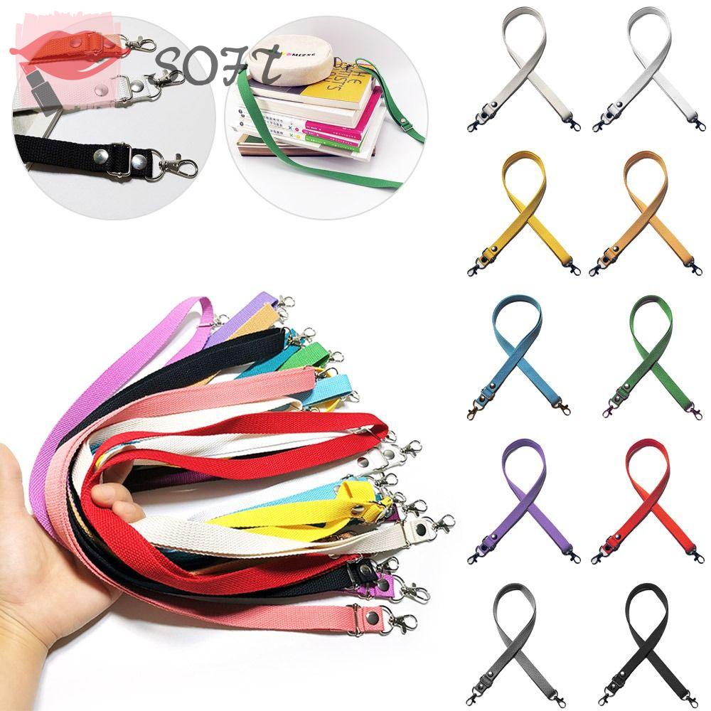 SOFTNESS Dây Đeo Túi Xách Bằng Vải Canvas 130cm Đính Đinh Tán Có Thể Điều Chỉnh Thời Trang Cho Nữ