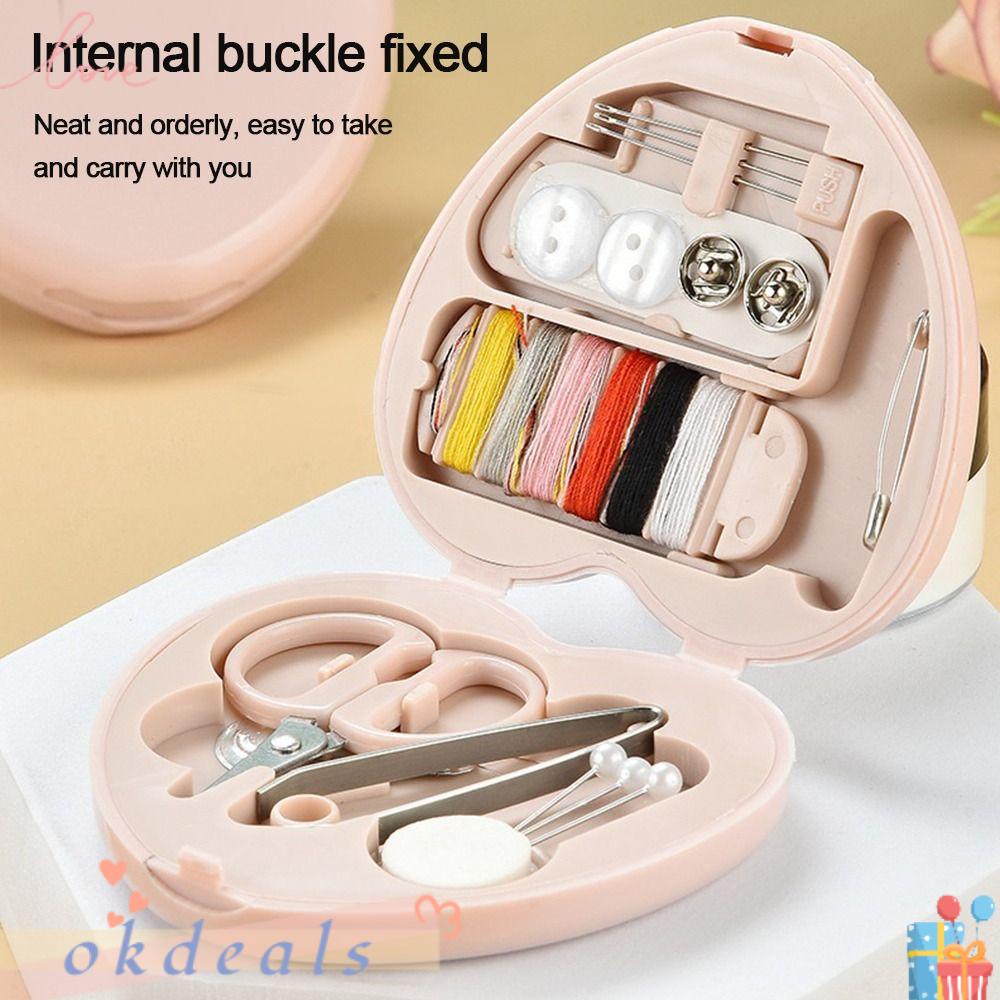 OKDEALS Bộ Dụng Cụ May Vá Mini Đa Năng Hình Trái Tim Tiện Dụng Cho Gia Đình