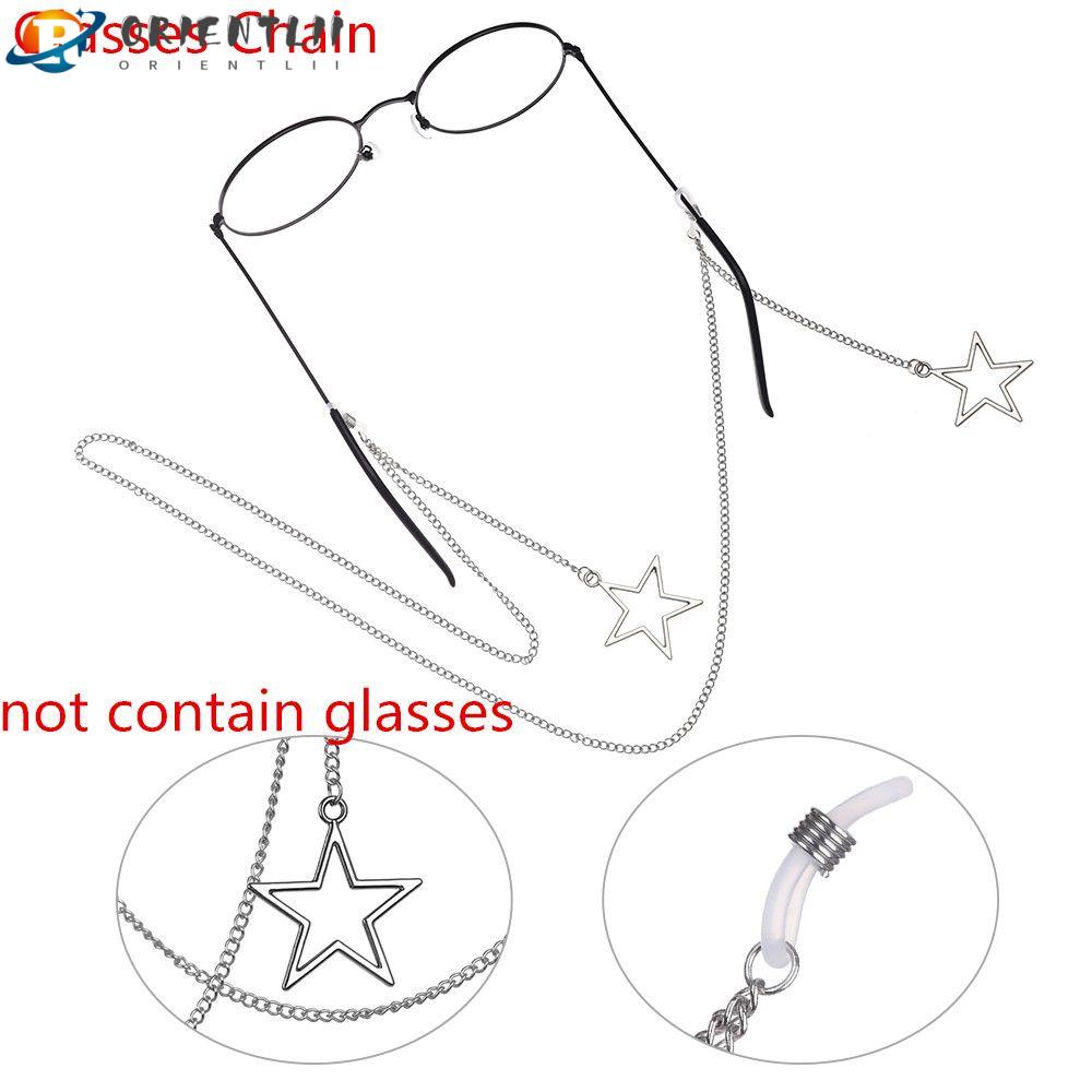 ORIENTLII Dây Đeo Mắt Kính Hình Ngôi Sao Bằng Kim Loại