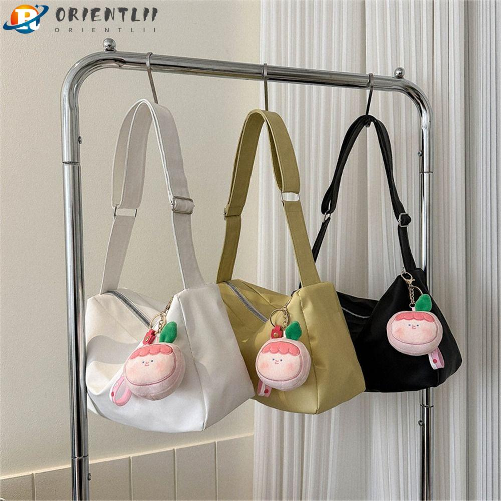 ORIENTLII Túi Đeo Chéo Da PU Màu Trơn Sức Chứa Lớn Thời Trang Cho Nữ