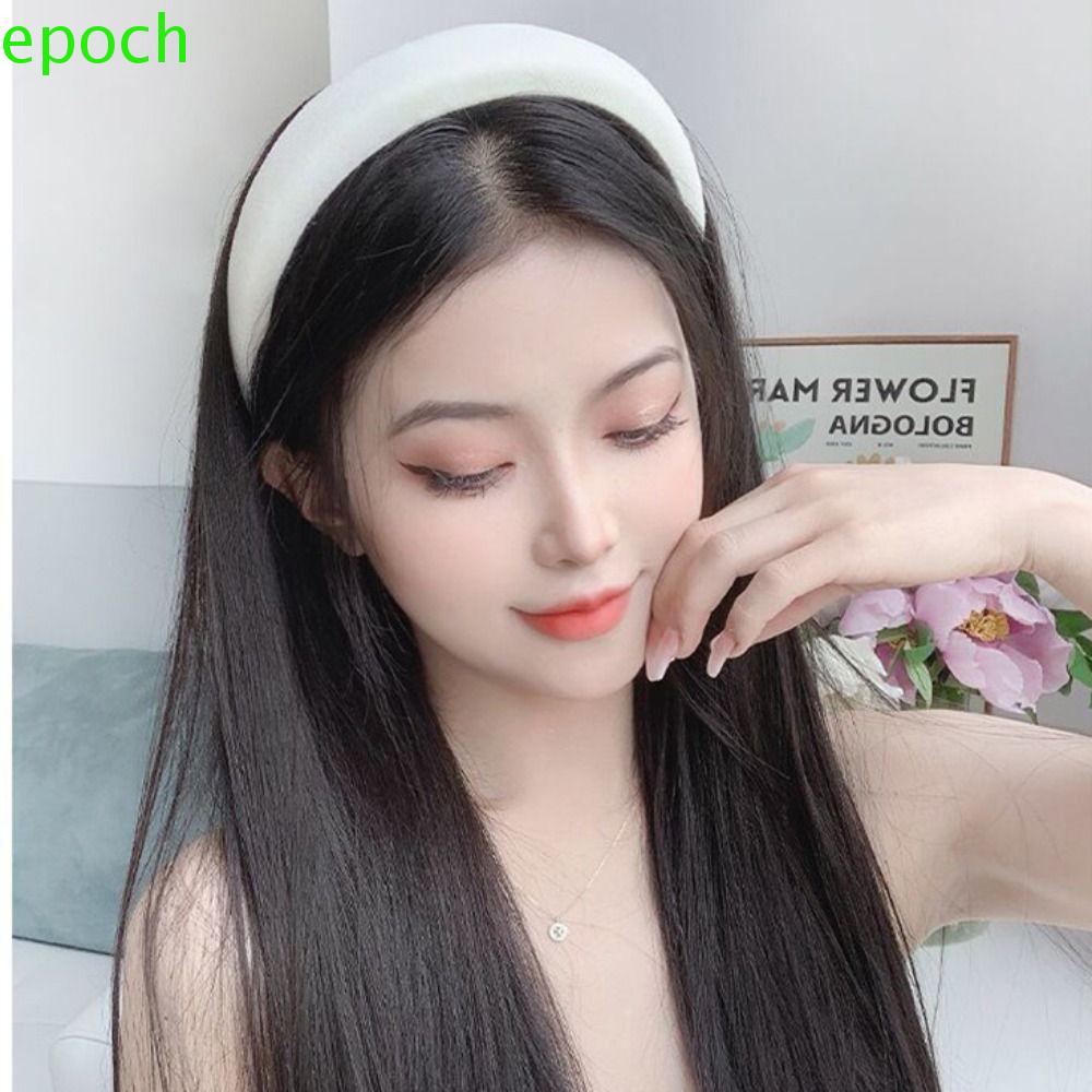 EPOCH Tóc Giả Thẳng Dài Màu Đen Thời Trang Cho Nữ