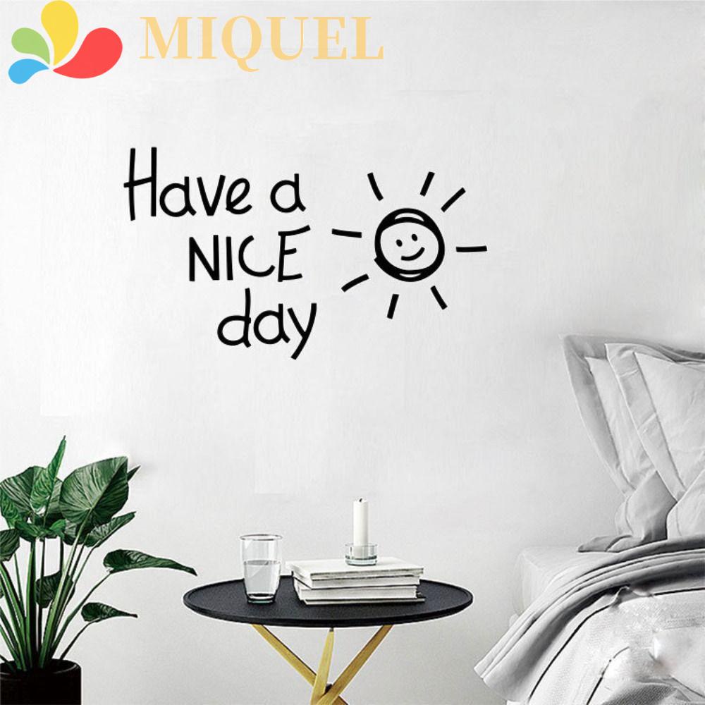 MIQUEL Sticker Dán Tường Hai Mặt Chống Thấm Nước Chống Dầu Chống Bám Bẩn In Chữ Tiếng Anh Dùng Trang Trí Ký Túc Xá