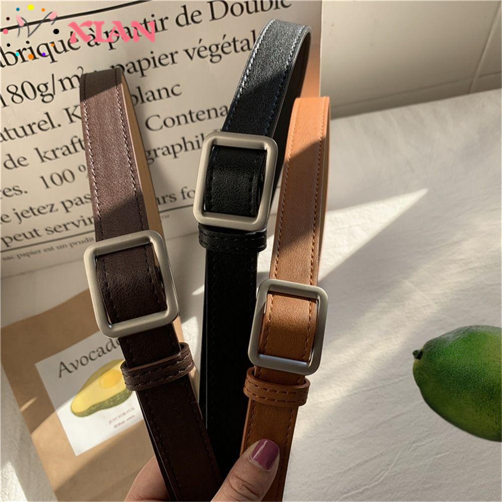 XIANTIN Thắt Lưng Da PU Khóa Vuông Thời Trang Cho Học Sinh