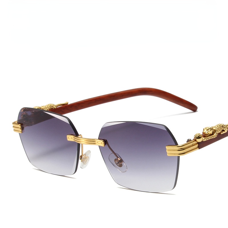 Kính Mát Gọng Vuông Kim Loại Thời Trang Cho Nam Nữ